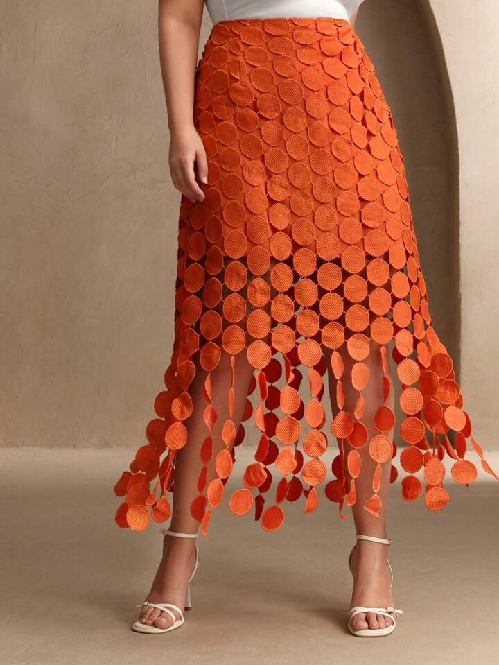 $35.74$54.99-35%Anewsta Plus Size Women Korean Style Circle Decor Pleated Skirt, Suitable For Spr... | SHEIN