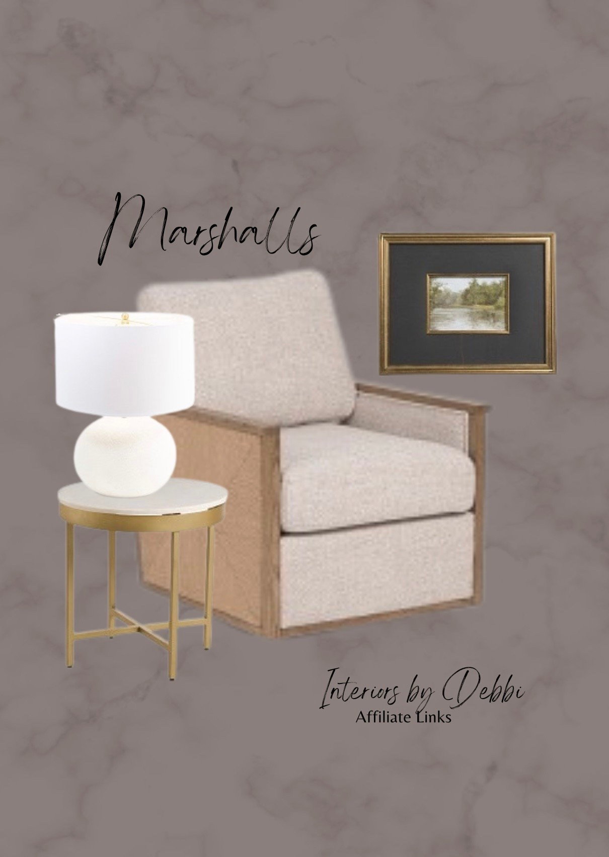 Marshall’s Finds
Accent chair, side table, lamp, framed art, transitional home, modern decor, amazon find, amazon home, target home decor, mcgee and co, studio mcgee, amazon must have, pottery. barn, Walmart finds, affordable decor, home styling, budget friendly, accessories, neutral decor, home finds, buy new arrival, coming soon, sale alert, high end look for less, Amazon favorites, Target finds, cozy, modern, earthy, transitional, luxe, romantic, home decor, budget friendly decor #marshalls

#LTKHome #LTKSeasonal