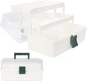 13-Inch Art Box Organizer 3-Layer Craft Storage Organizer Sewing Kit Box with Handle Art Bin for ... | Amazon (US)