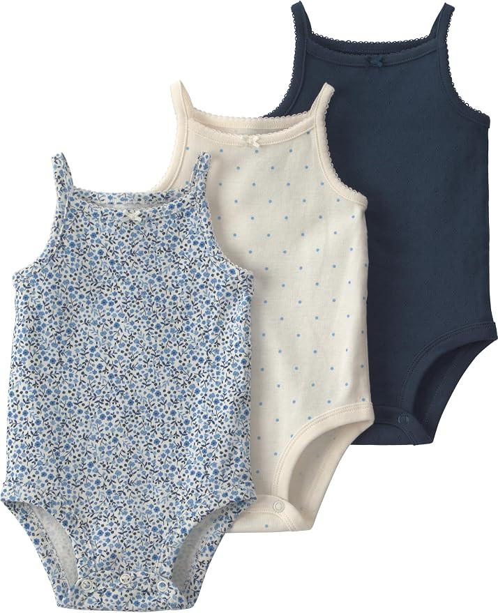 little planet by carter's Unisex Baby 3-pack Short Sleeve Bodysuits Made With Organic Cotton | Amazon (US)