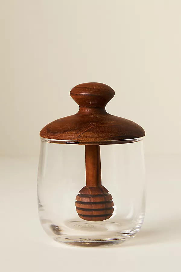 Teak Wood Honey Pot | Anthropologie (US)