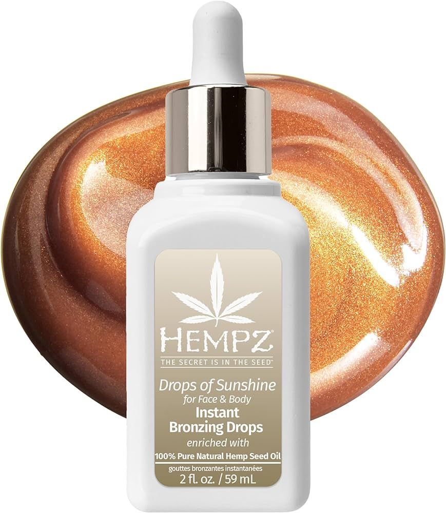 Hempz Instant Bronzing Drops, Face and Body Bronzer, Drops of Sunshine, 2 oz. | Amazon (US)