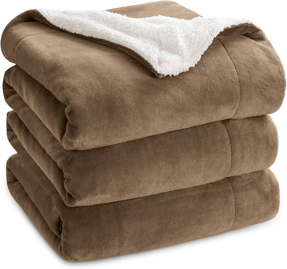 Bedsure Sherpa Fleece Queen Size Blankets for Bed - Thick and Warm Blanket for Winter, Soft and F... | Amazon (US)