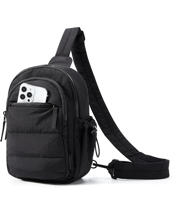 BAGSMART Small Sling Bag for Women, Puffer Crossbody Bag Purses Hobo Handbag Fanny Packs for Trav... | Amazon (US)