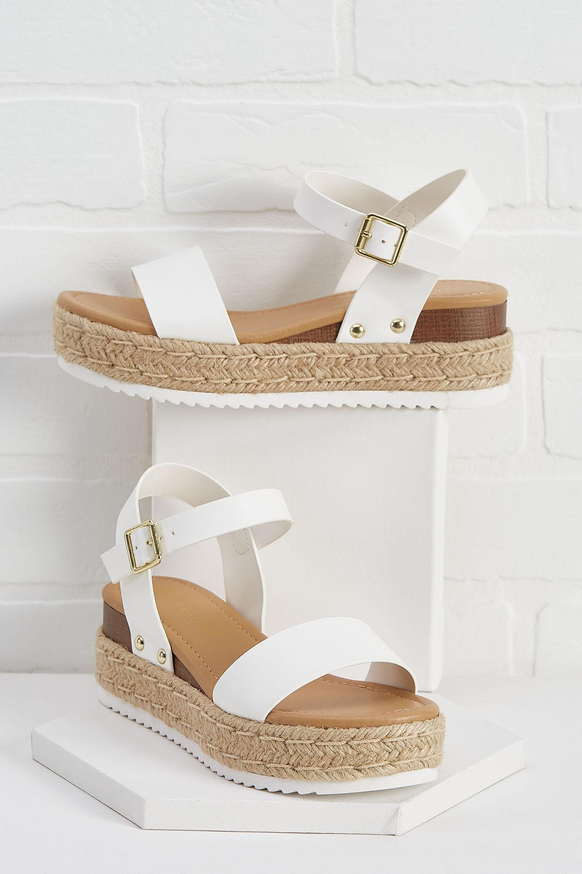 ankle strap flatforms | Versona