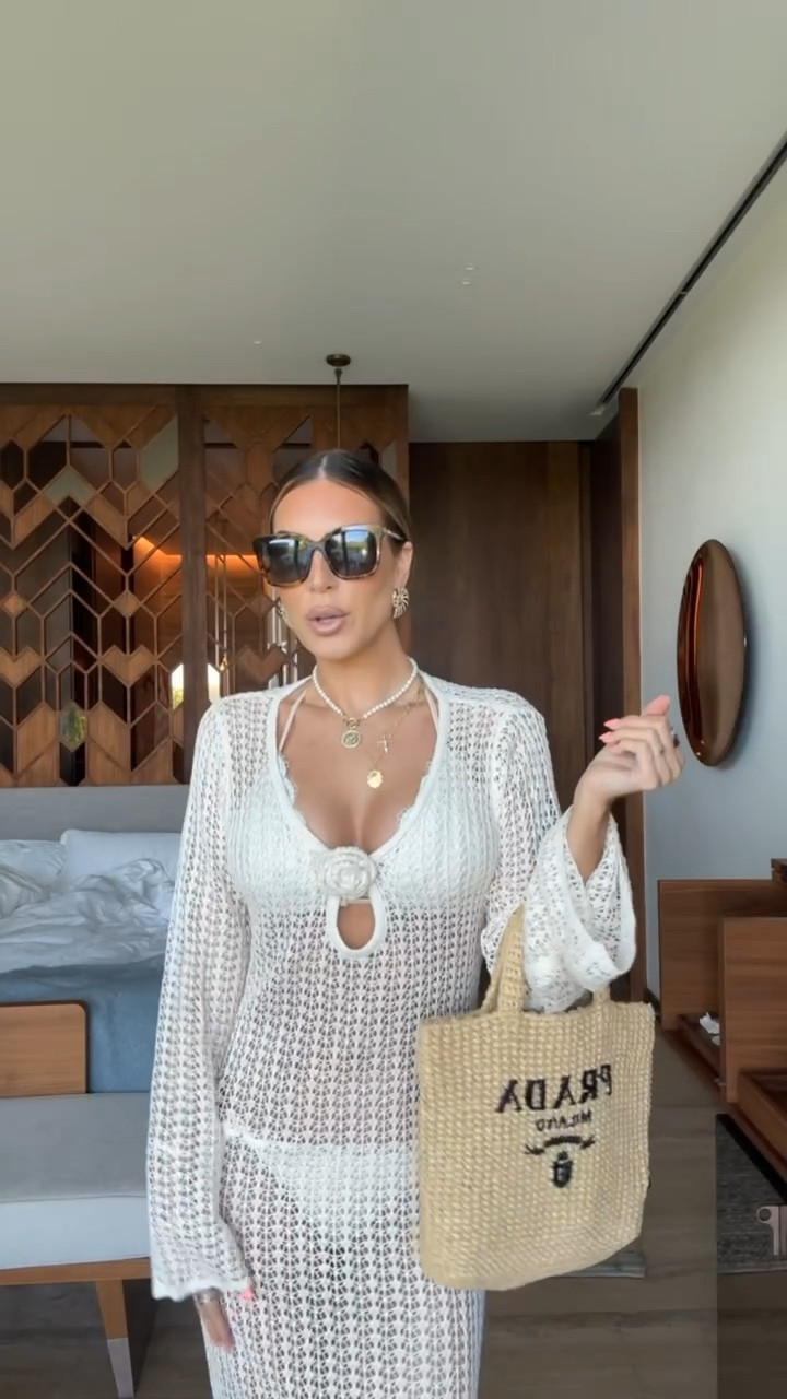 GRWM for a beach day in Mexico!  Wearing size M in swim top and small in bottoms, wearing size S in coverup! 

#LTKSaleAlert #LTKSwim #LTKTravel