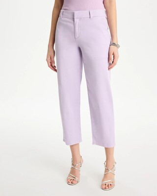 Women's Relaxed Boyfriend Chino Crop Pants in Orchid Mist | Chico's | Chico's