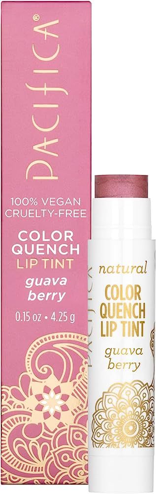 Pacifica Beauty, Color Quench Tinted Lip Balm, Guava Berry, Coconut Oil, Cocoa Seed Butter, Vitam... | Amazon (US)