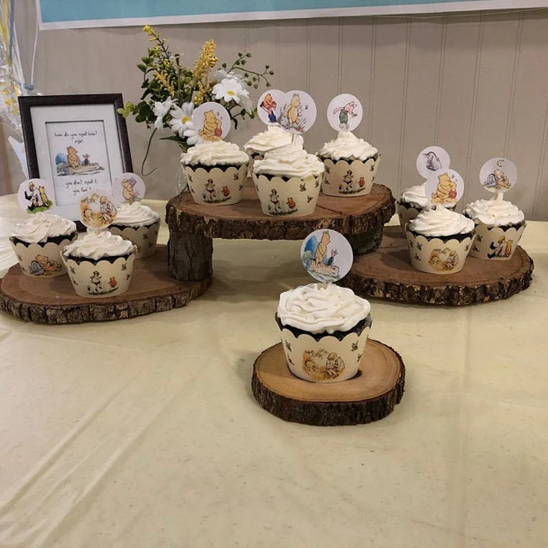 Classic Winnie the Pooh Ivory Cupcake Wrappers, Winnie the Pooh Party, Winnie the Pooh Birthday D... | Etsy (US)