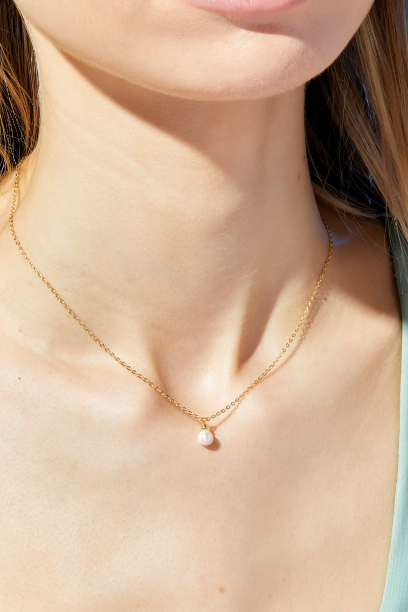 Demi-Fine Gold Plated Freshwater Pearl Pendant Necklace | Francesca's