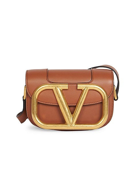Valentino Women's Valentino Garavani Small Supervee Leather Saddle Bag - Saddle | Saks Fifth Avenue