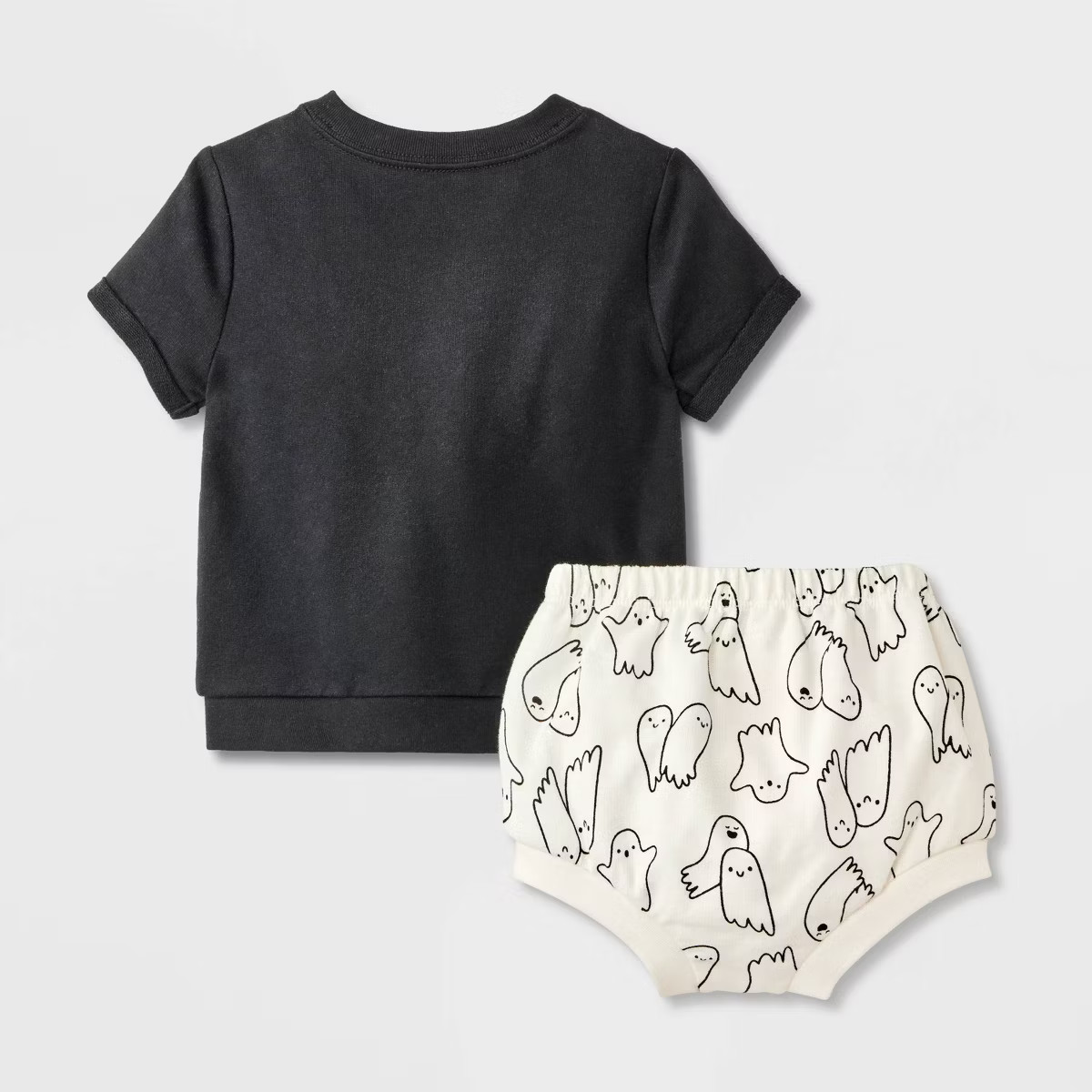 Baby 2pc Halloween Ghost Friends T-Shirt & Bloomer Set - Cat & Jack™ Black | Target
