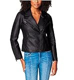 [BLANKNYC] womens Moto Jacket, Onyx, X-Small US | Amazon (US)