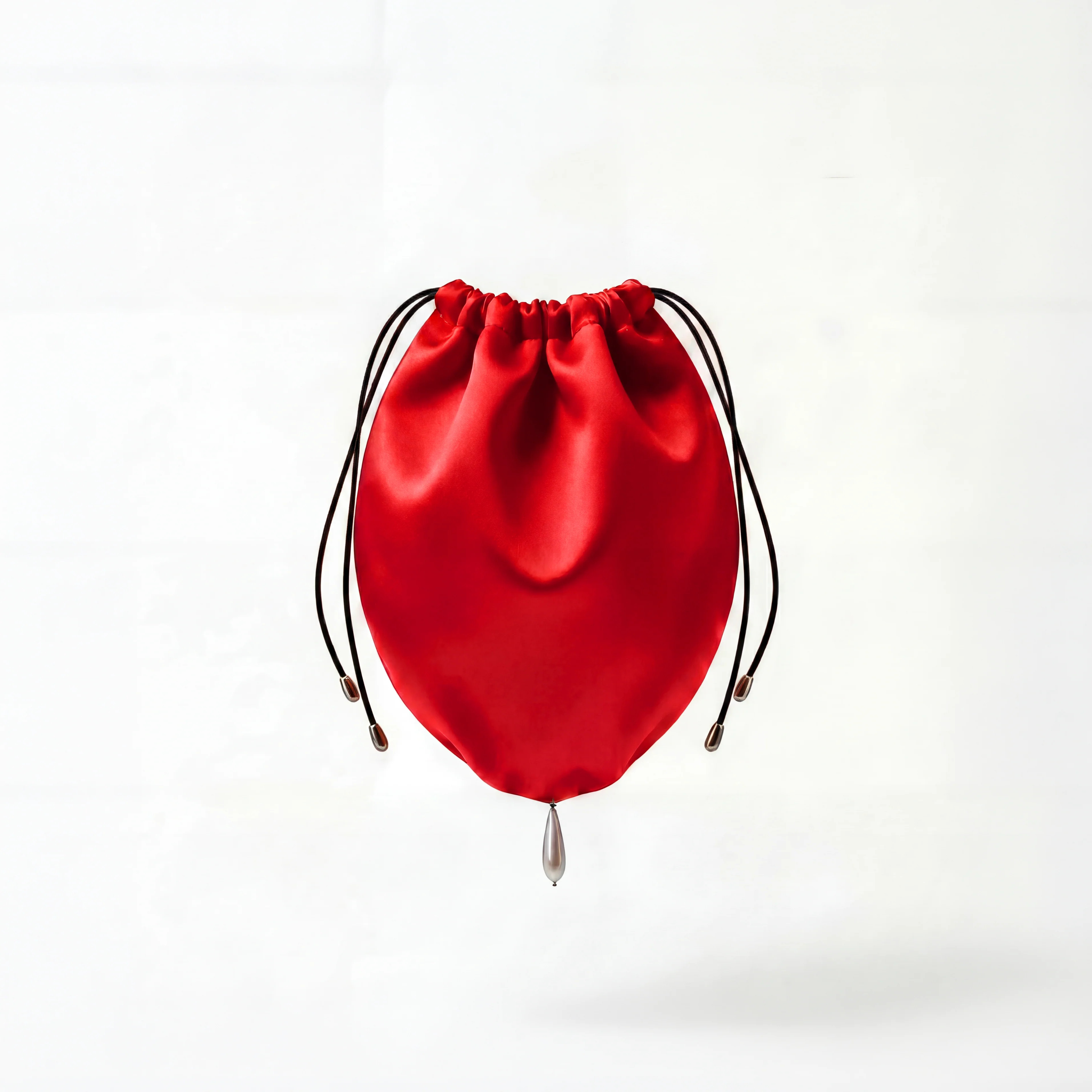 Red silk bag with pearl | Mari B