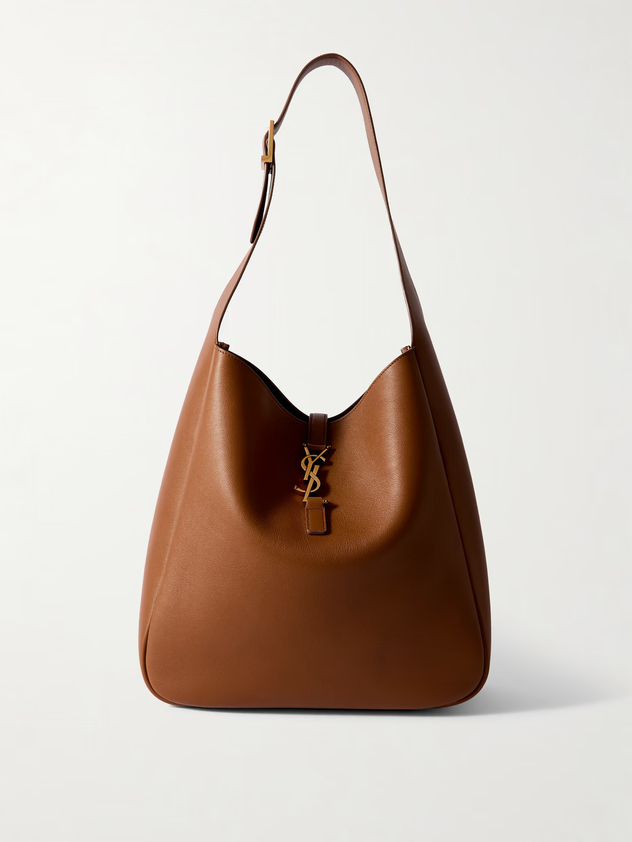 SAINT LAURENT - Le 5 À 7 Supple Large Leather Shoulder Bag - Brown | NET-A-PORTER (US)