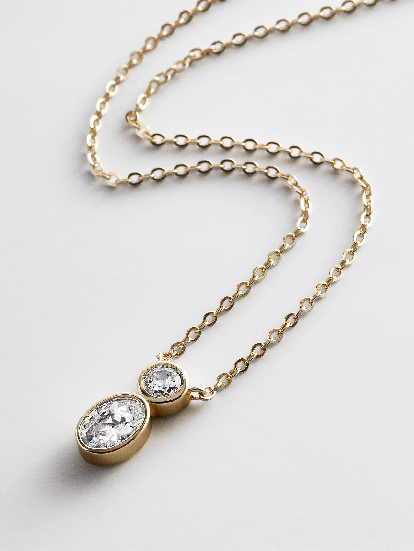 Marysol 14K Gold Necklace - Gold/Pav\u00e9 | BaubleBar