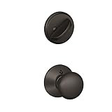 Schlage F59 PLY 622 Plymouth Interior Knob with Deadbolt, Matte Black (Interior Half Only) | Amazon (US)