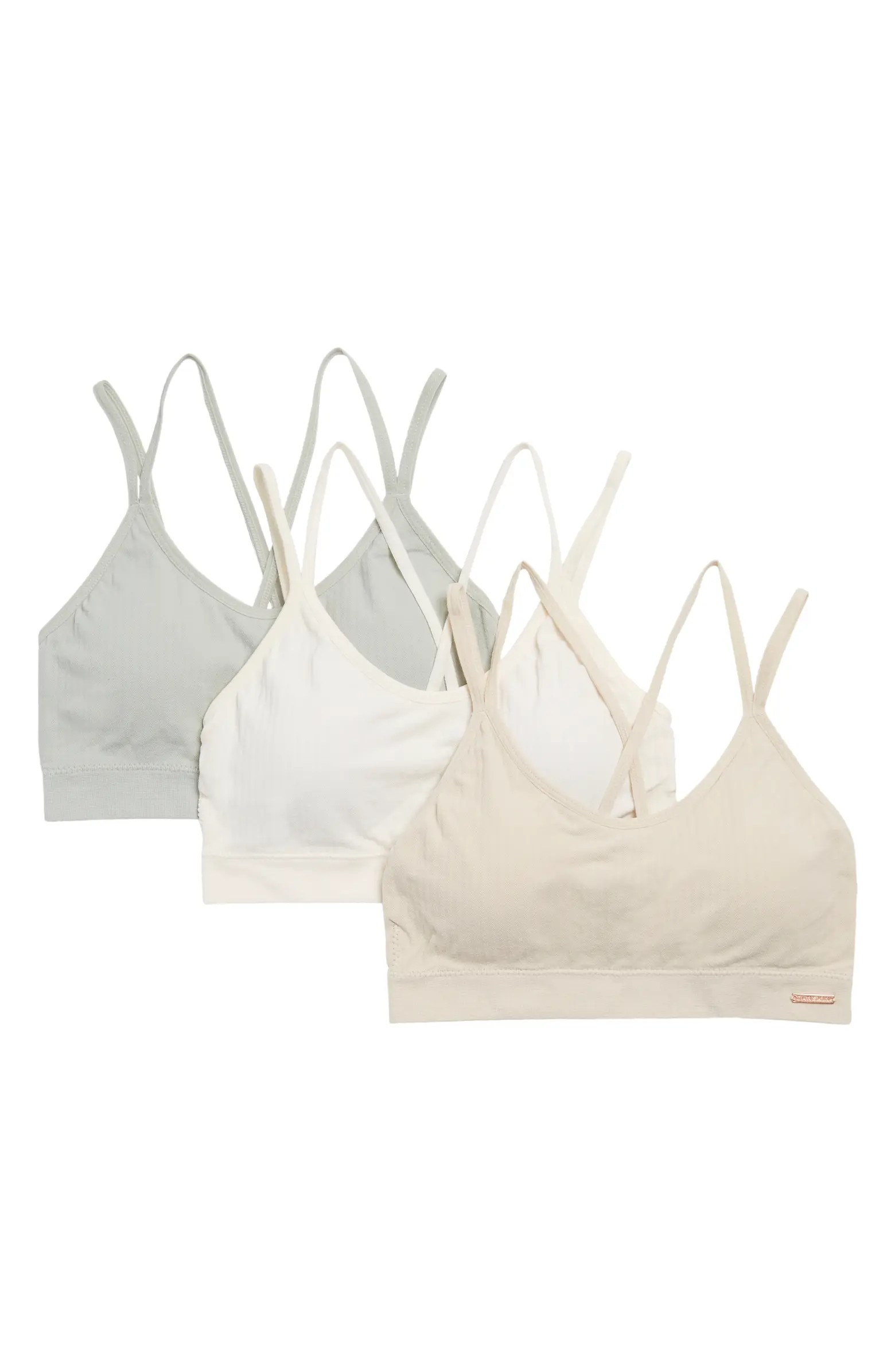 3-Pack Seamless Ribbed Bralettes | Nordstrom Rack