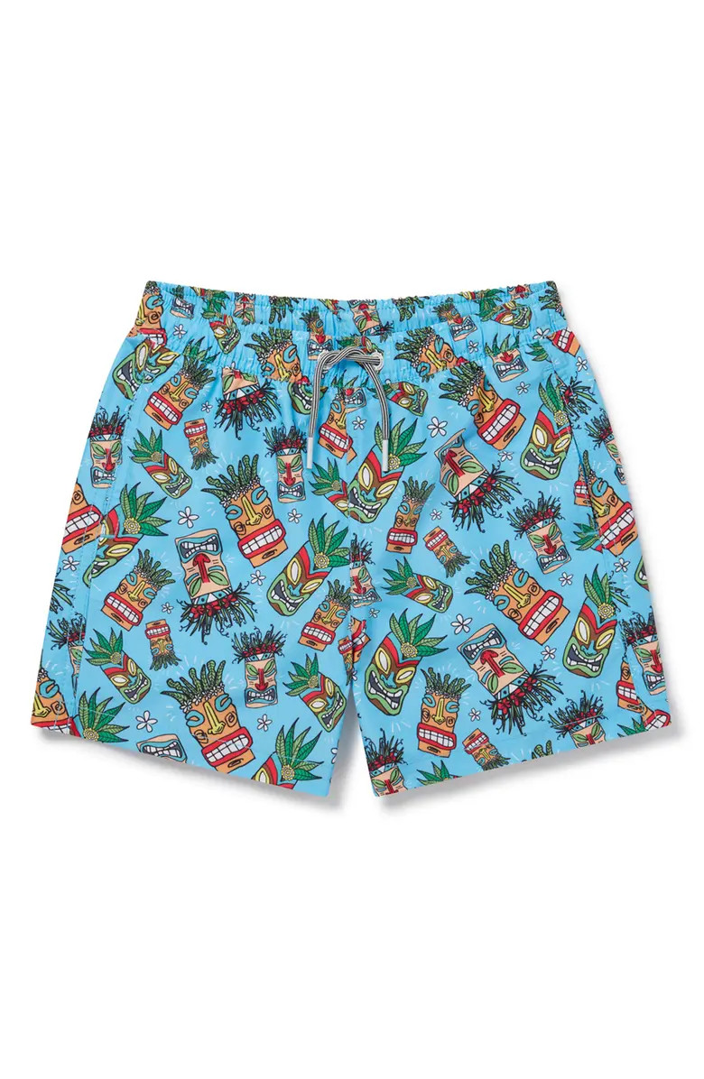 Kids' Tiki Mask Print Swim TrunksBOARDIES | Nordstrom