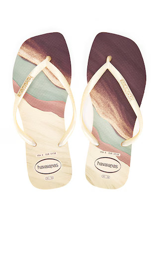 Slim Square Trendy Sandal in Buttercream | Revolve Clothing (Global)