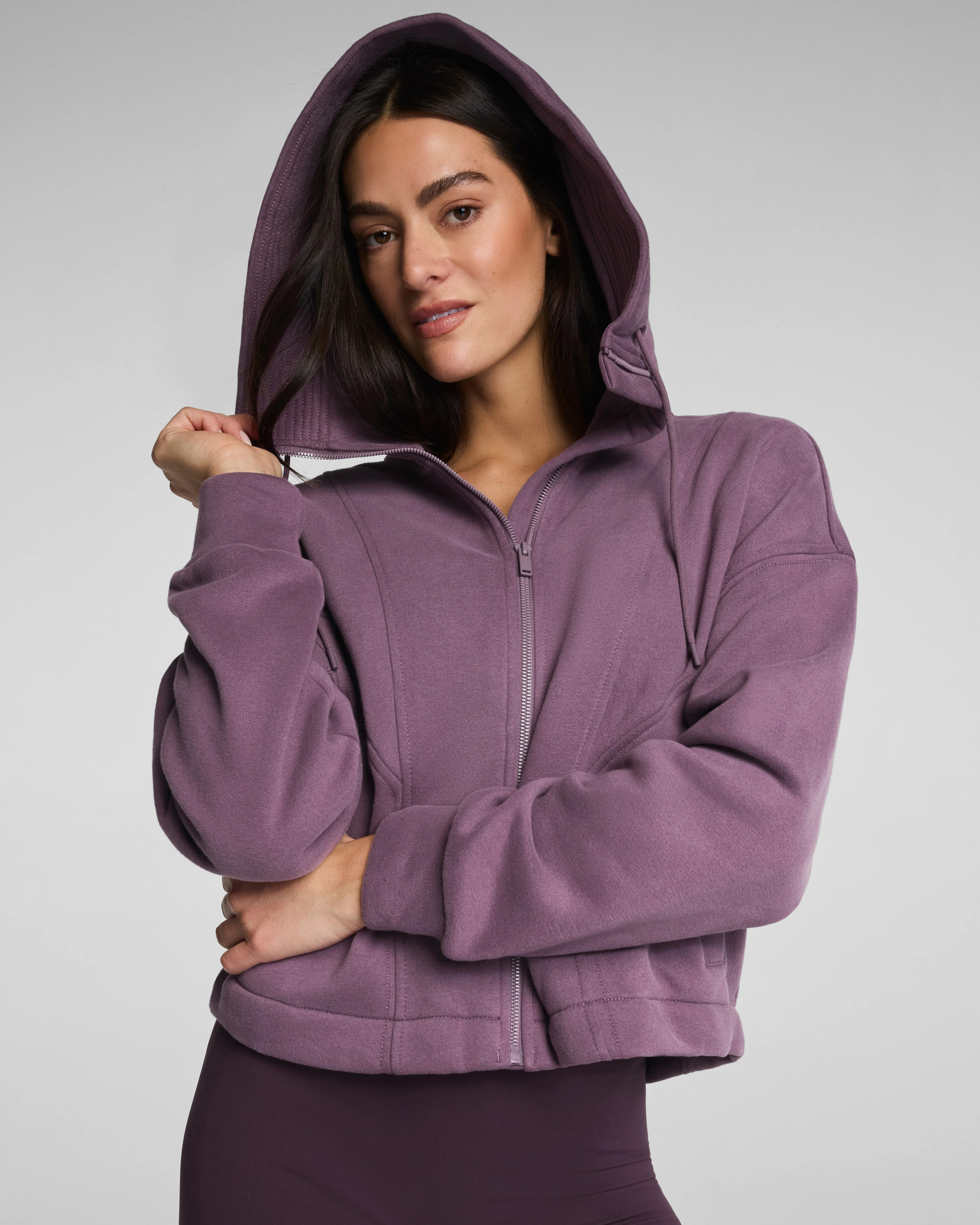 SPANX® BoostUp Cotton Fleece Full Zip Hoodie | Spanx