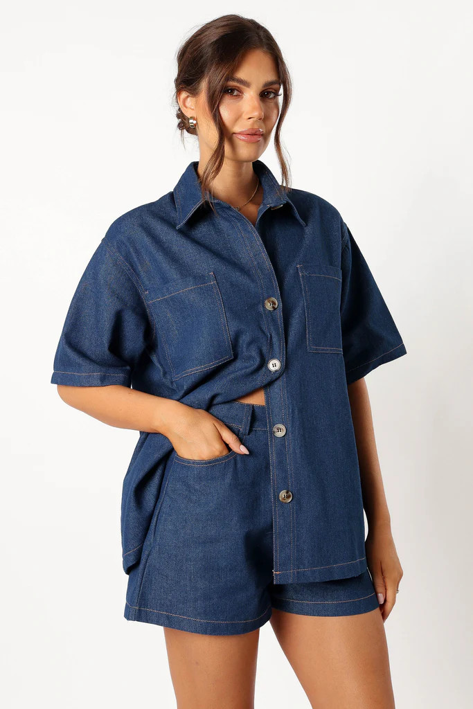 Monique Short Set - Dark Denim | Petal & Pup (AU)