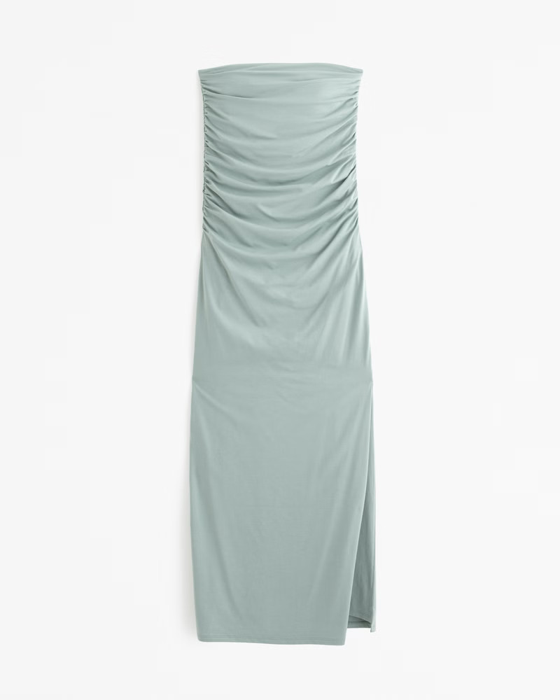 Women's Strapless Knit Midi Dress | Women's Dresses & Jumpsuits | Abercrombie.com | Abercrombie & Fitch (US)