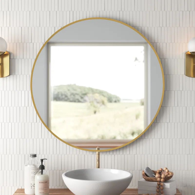 Rouillard Round Metal Wall Mirror | Wayfair North America