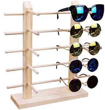 TANG SONG Solid Wood Glass Display Holder Sunglass Display Holder Wood Glass Display Rack Double ... | Amazon (US)