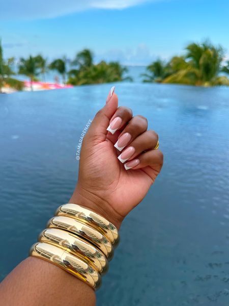 If you didn’t know (by now) I’m a sucker for gold jewelry - chunky, gold jewelry, at that. ✨

These are my favourite bangles to wear to jazz up any outfit. FYI: they’re bangles, so they make a lot of noise. Lol!

#LTKstyletip #LTKGiftGuide