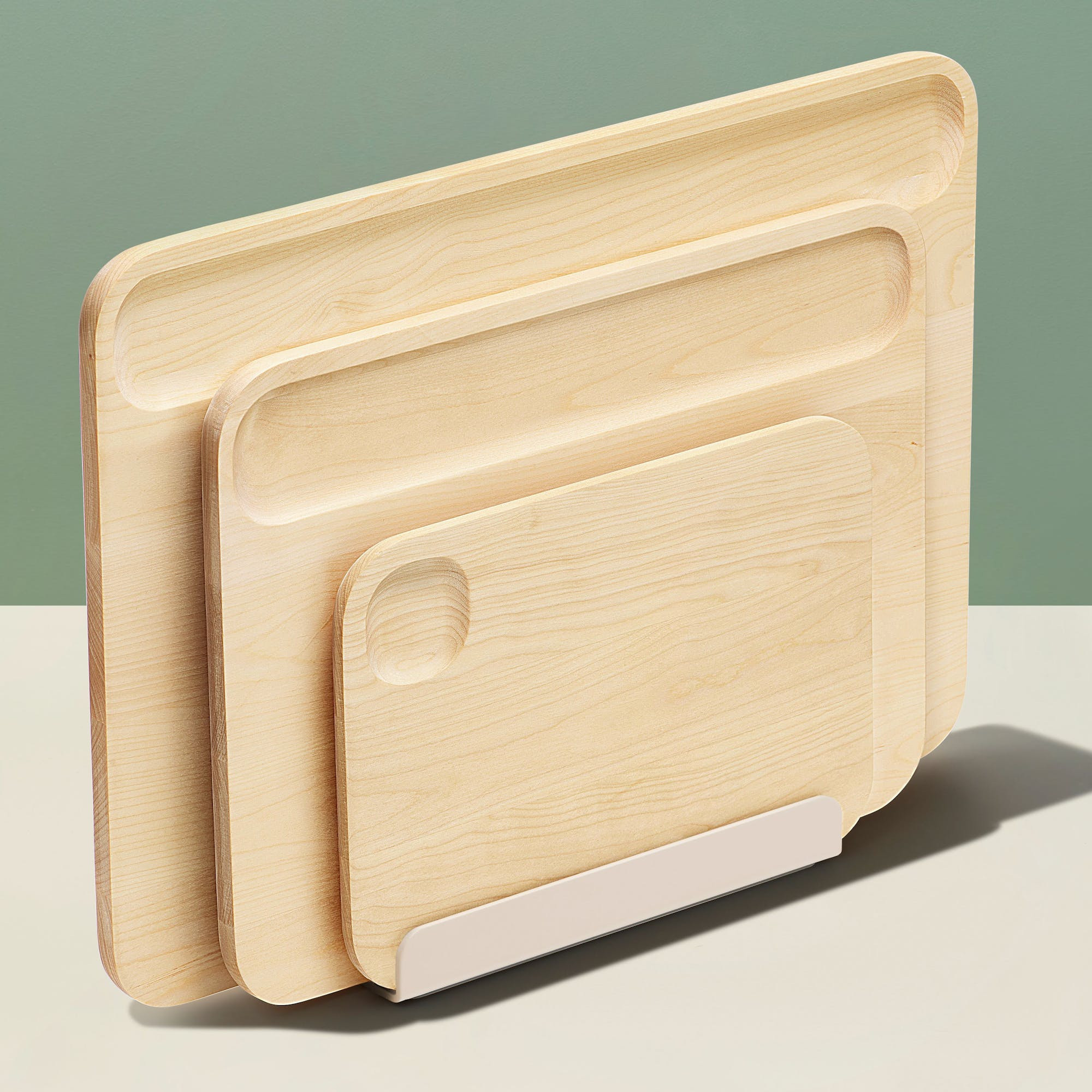 4 Piece Cutting Board Set | FSC-Certified Birch Wood, Non-Toxic & Microplastic-Free Cutting Boards | Sustainable & Durable, Knife-Friendly Boards | Caraway | Caraway