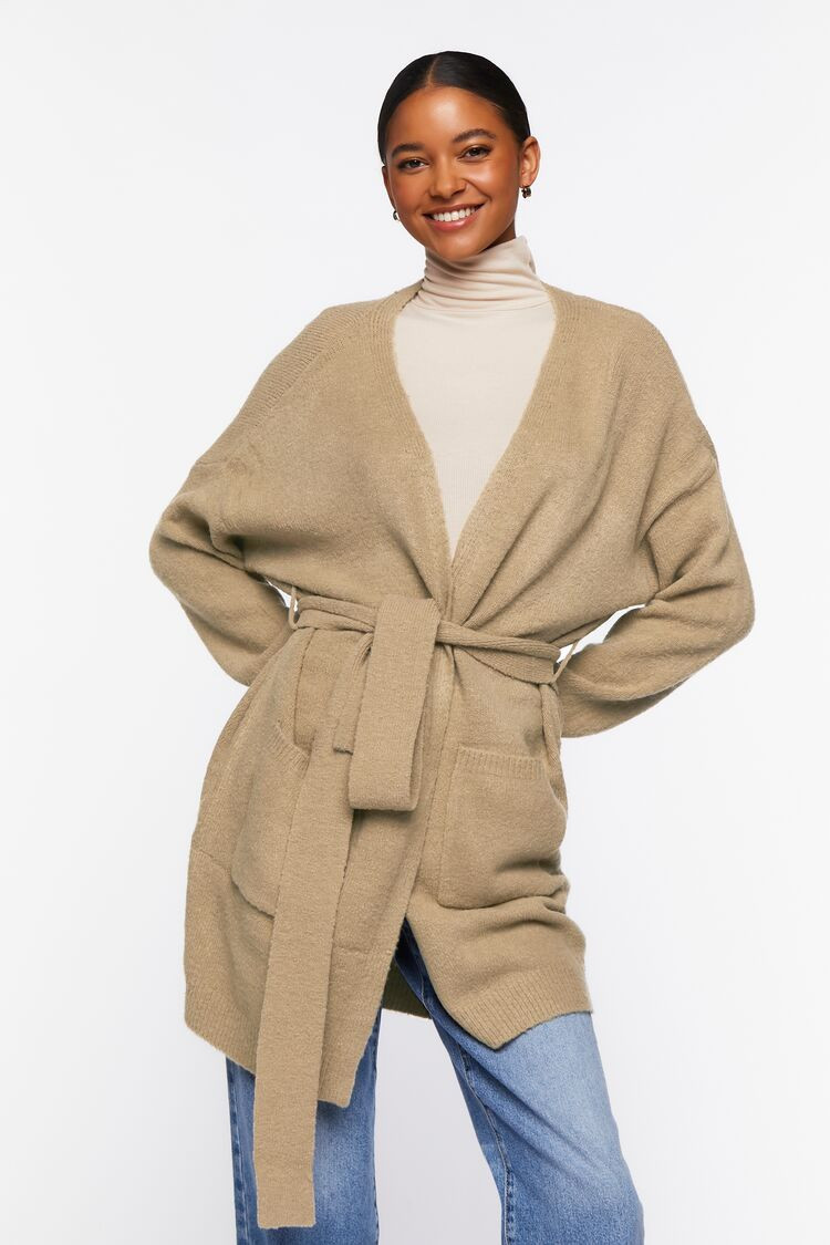 Belted Longline Cardigan Sweater | Forever 21 | Forever 21 (US)