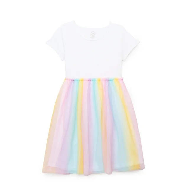 Wonder Nation Girls Short Sleeve Tutu Dress, Sizes 4-18 & Plus | Walmart (US)