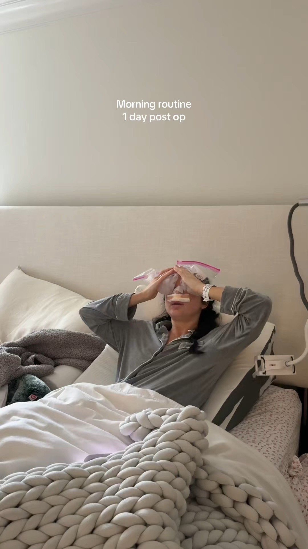 Morning routine 1 days post op! So proud of my self for doing what I can

#LTKHome