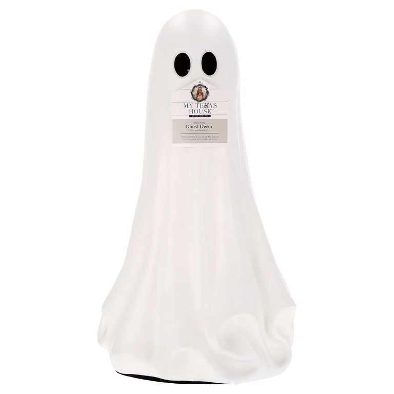 My Texas House Halloween Large Ghost Tabletop Decoration, Black and White, 22" | Walmart (US)