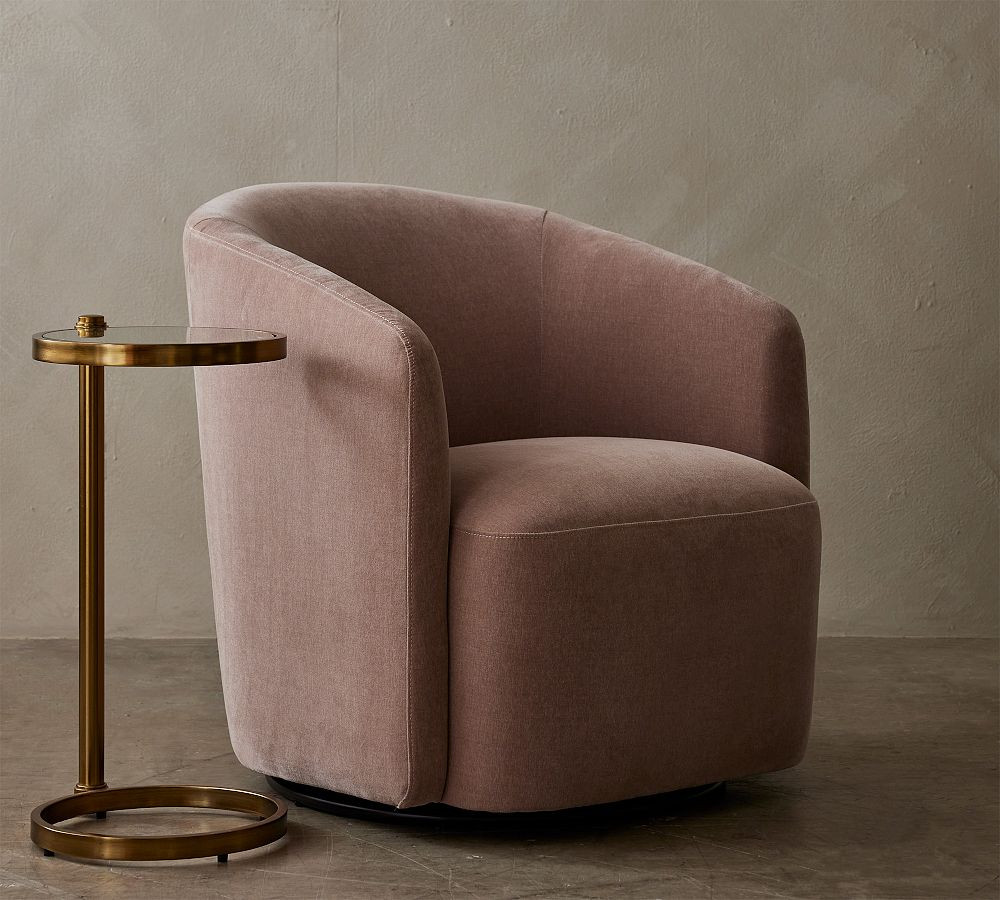 Preston Upholstered Swivel Armchair | Pottery Barn (US)