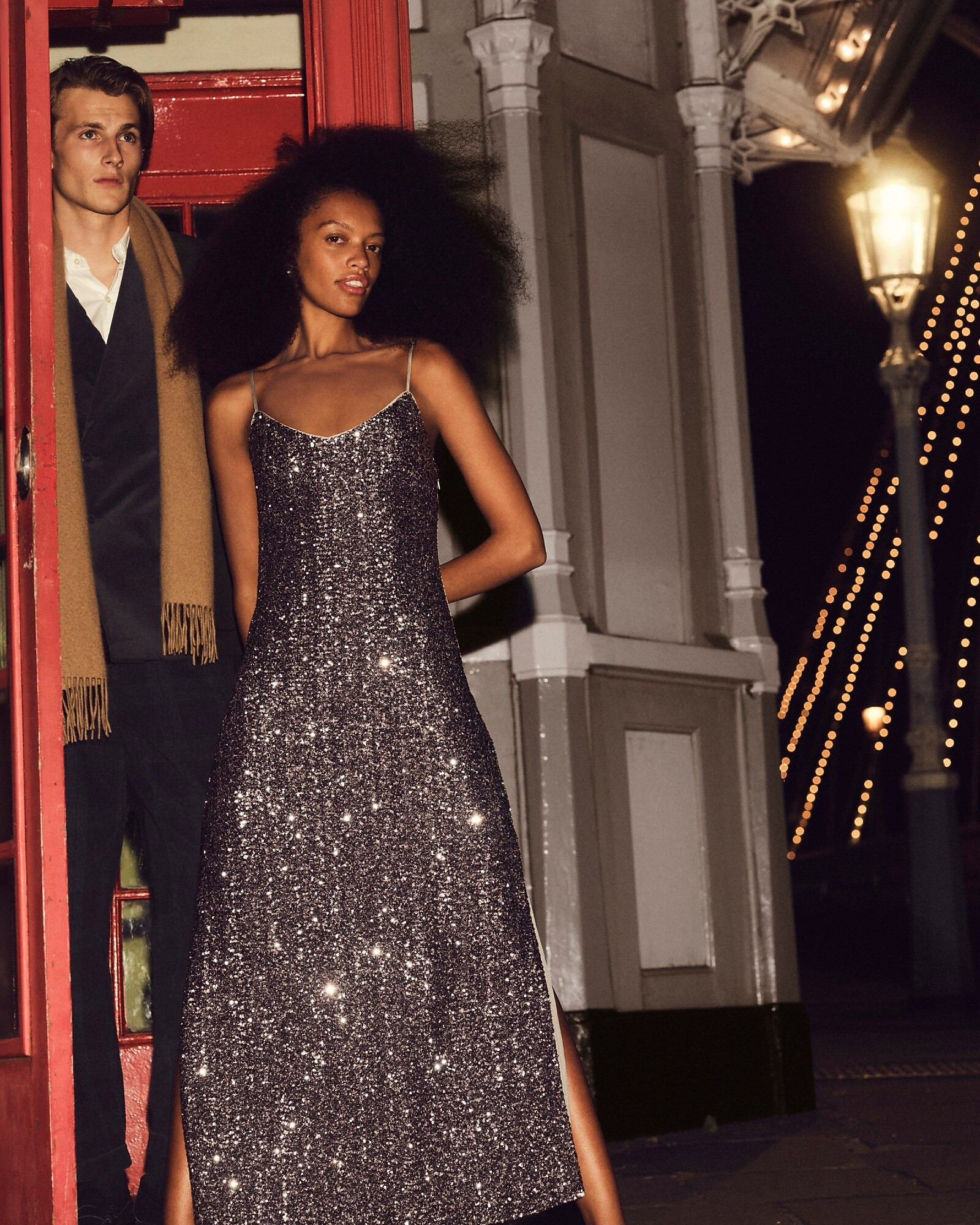 Sequin floor-length slip dress | J. Crew US