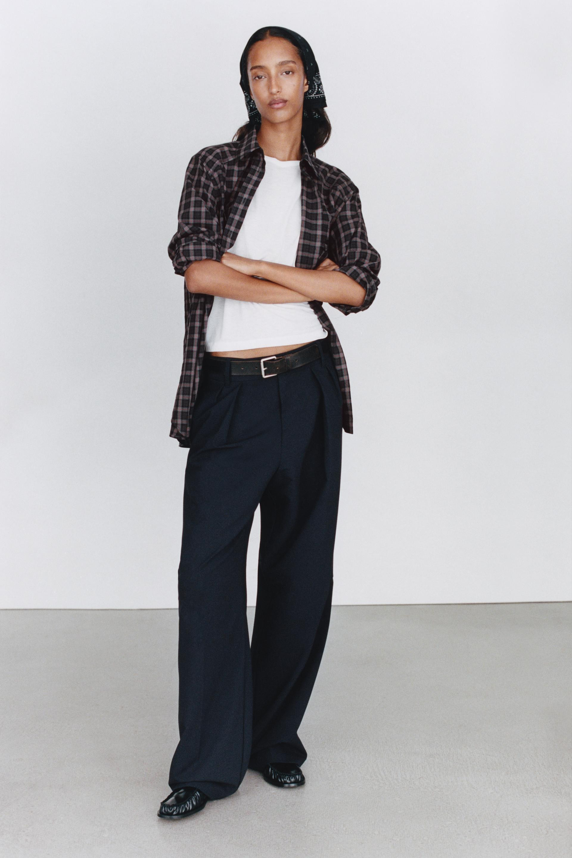 OVERSIZE CHECKS POPLIN SHIRT | Zara UK