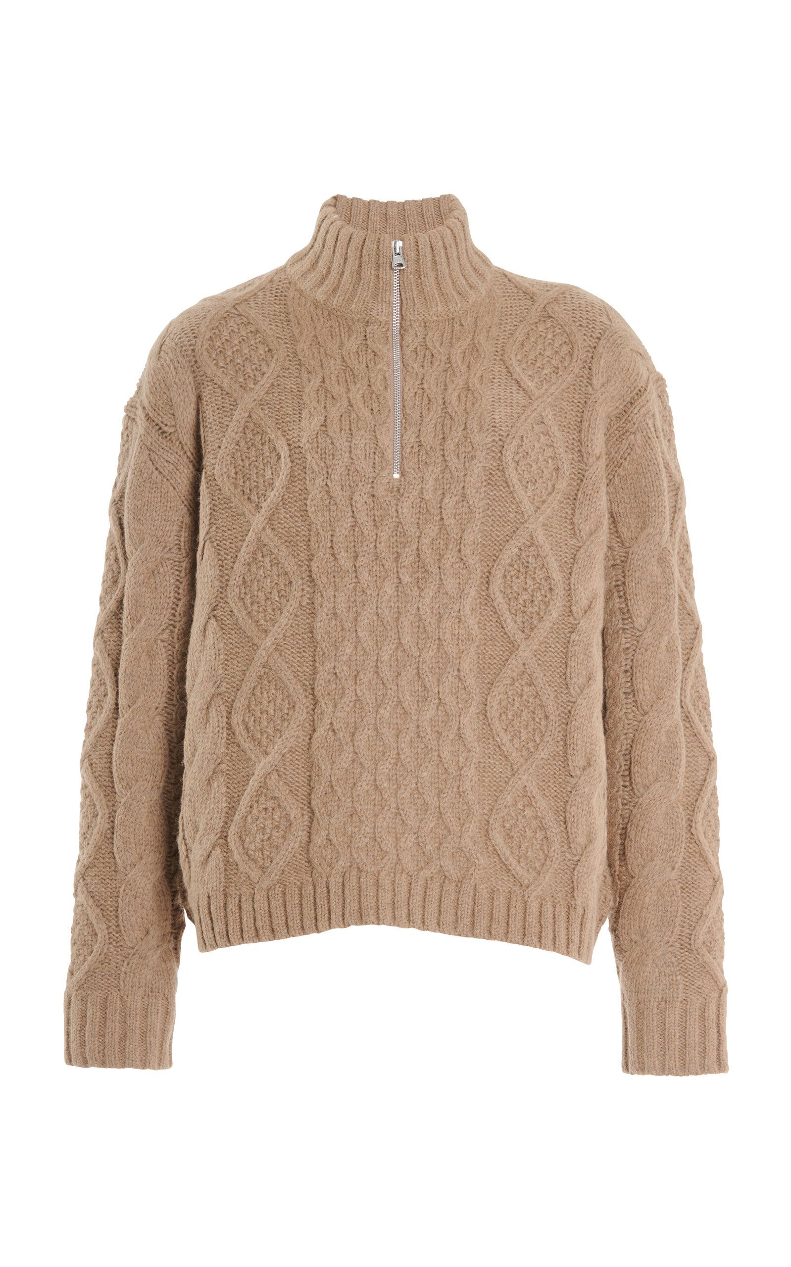 Half-Zip Cable-Knit Alpaca-Wool Sweater | Moda Operandi (Global)