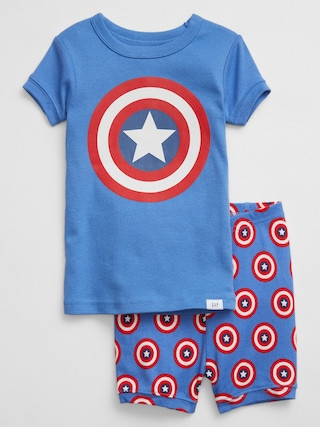 babyGap | Marvel Captain America 100% Organic Cotton PJ Set | Gap Factory
