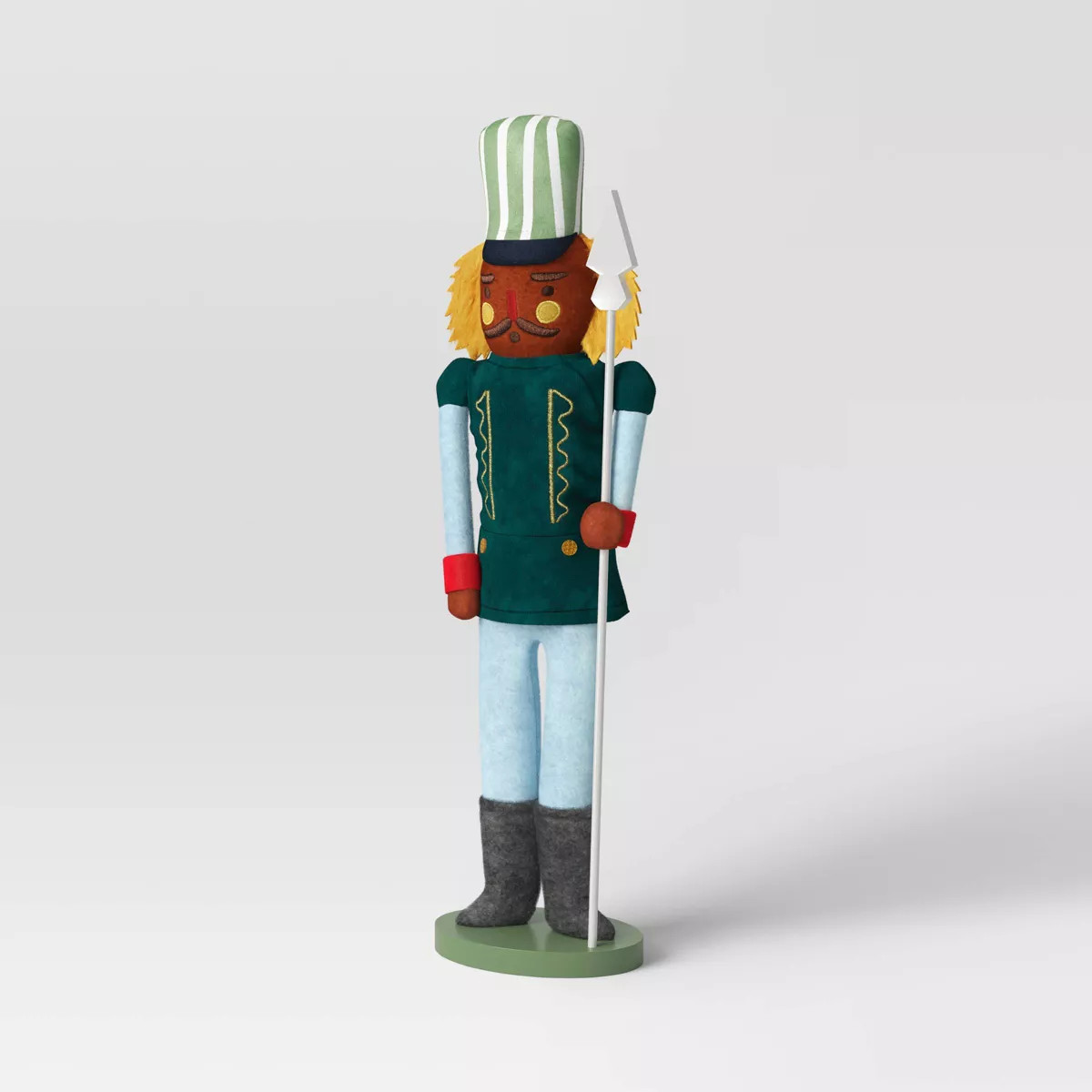 18.5" Christmas Fabric Decorative Nutcracker with Pike - Wondershop™ Green | Target