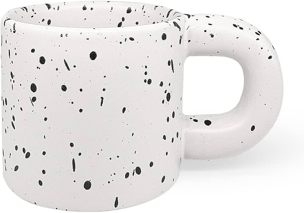 Ceramic Coffee Mug,Tea Cup with Porcelain Fat Round Handle,Dishwasher&Microwave Safe Mug to Decor... | Amazon (US)
