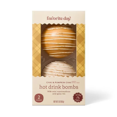 Fal Harvest Chai and Pumpkin Chai Hot Drink Bombs - 3oz - Favorite Day™ | Target