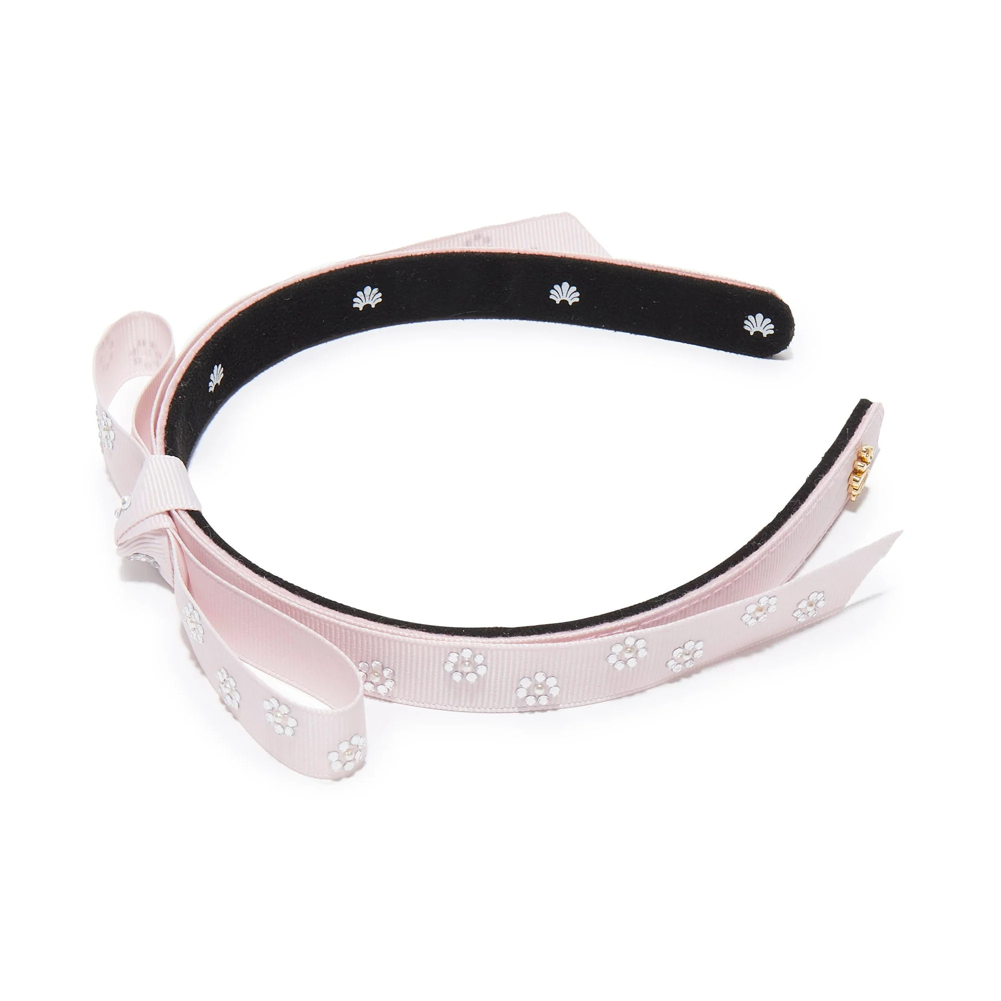 BLUSH EMBELLISHED BARDOT SLIM RIBBON
HEADBAND | LELE SADOUGHI