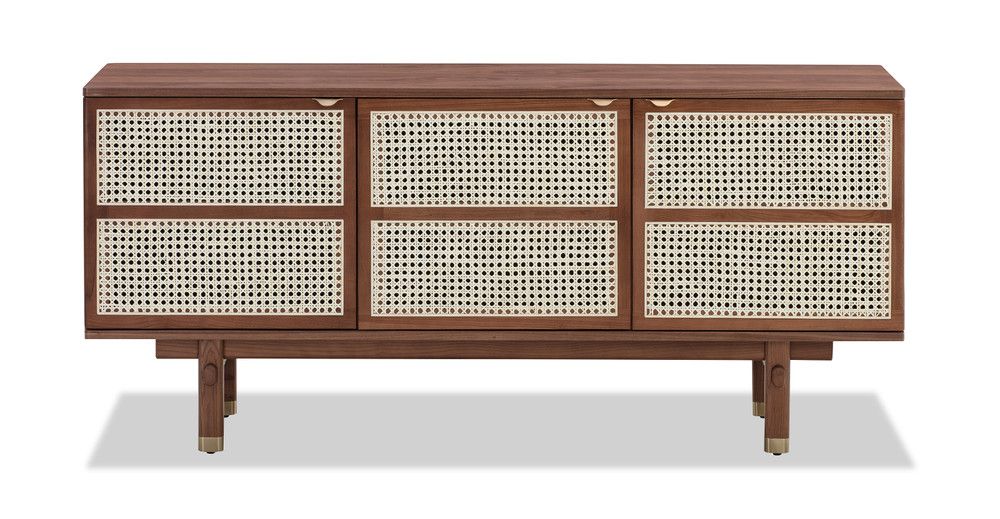 Boho Wicker 63" Sideboard Cabinet, Walnut | Kardiel