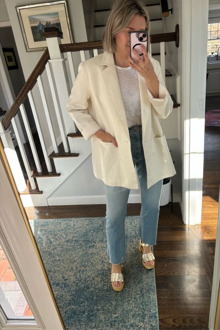 Spring Outfit
Jeans
Blazer


#LTKfindsunder100 #LTKover40 #LTKSeasonal