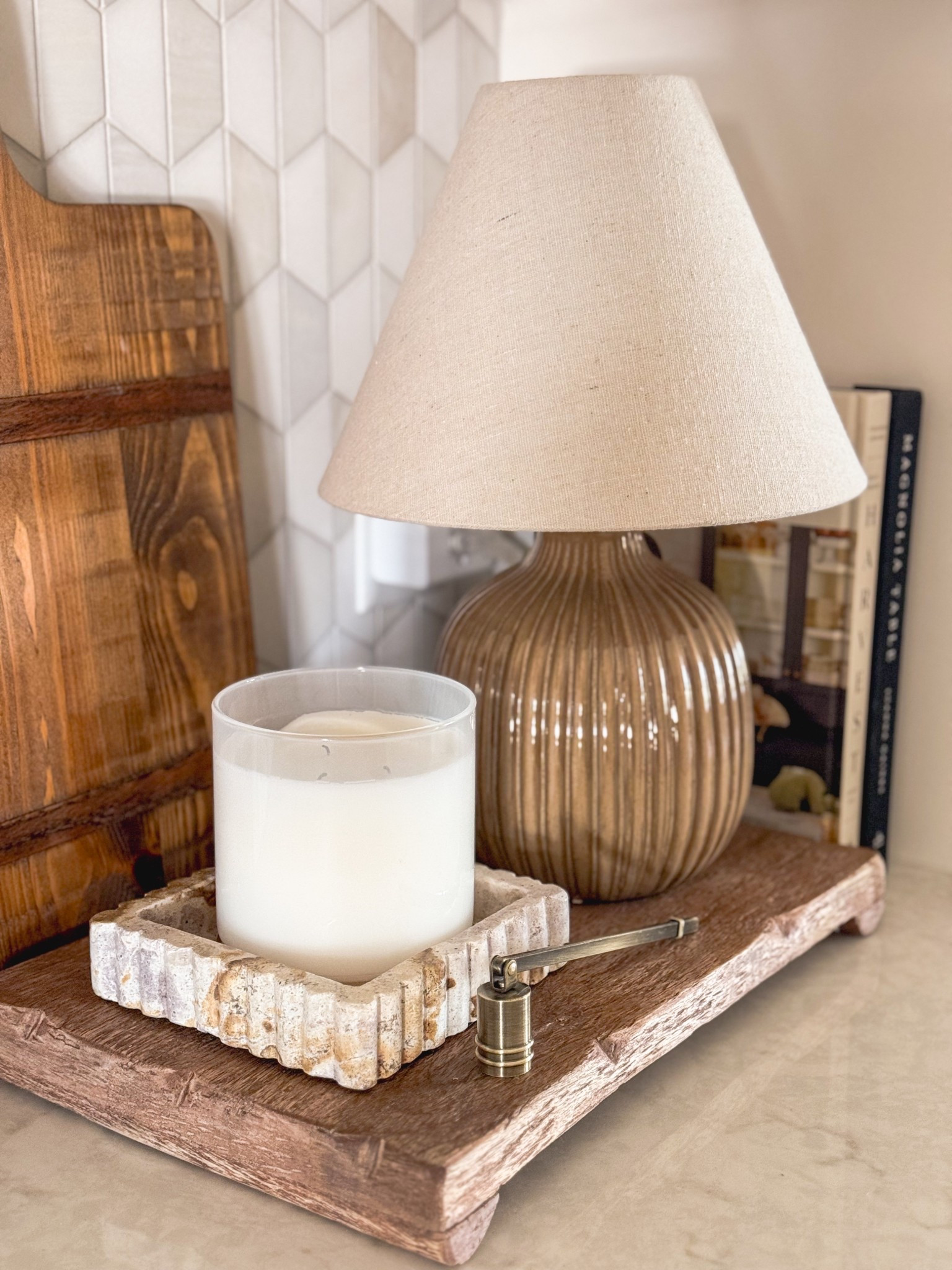 Proof that cozy can live on your countertops too!

Warm wood tones, textured ceramics, and layered details make this little corner feel styled and intentional. Adding a small lamp to your kitchen instantly softens the space and gives that lived-in charm we all love.

If you’re craving a warm and welcoming vibe in your kitchen, this will do it!

#kitchendecor #cozykitchen #neutralhome #kitchenstyling #kitchencounterdecor #warmneutrals #modernorganic #luxeonabudget #housemadedecor #housemademoore #amazonhomefinds #targetstyle #affordabledecor #coffeecornervibes #kitchenlamptrend

#LTKHome #LTKWatchNow #LTKFindsUnder50