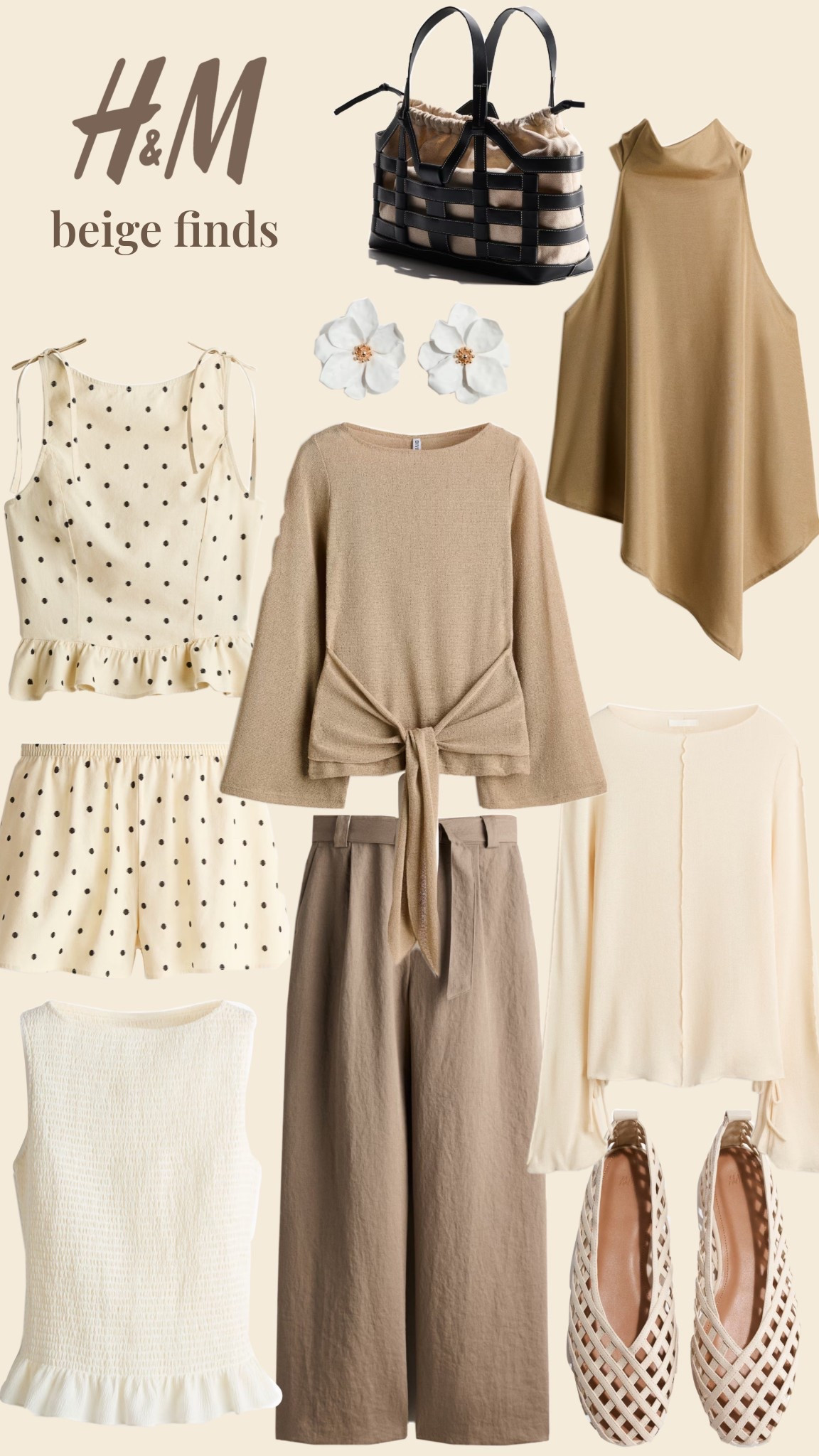 H&M beige finds 🥯👜 

#LTKootd #LTKPetite #LTKgrwm