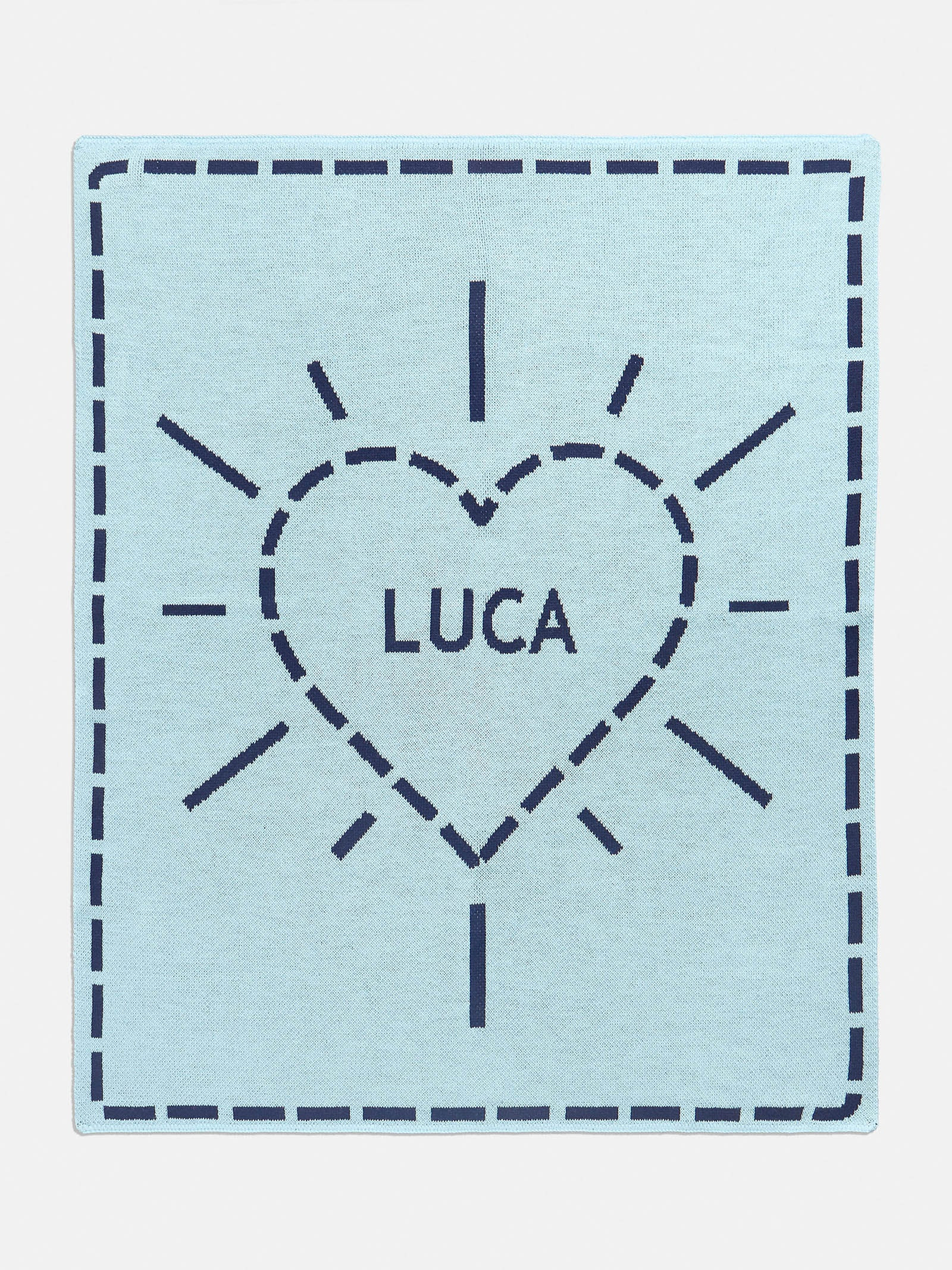 Wild At Heart Kids' Blanket - LightBlue/Navy | BaubleBar (US)