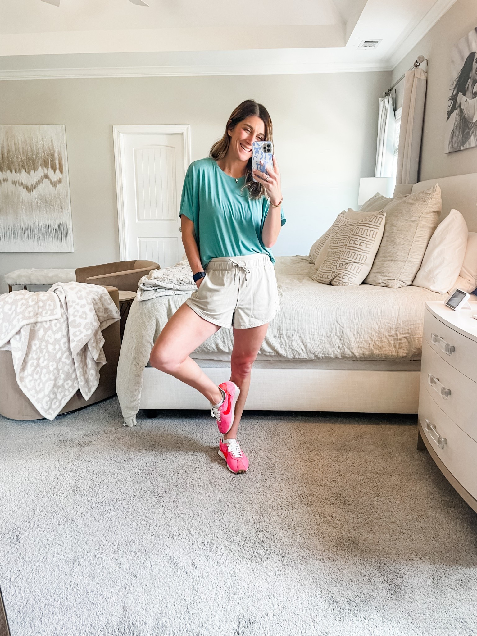 Top on sale: size small cropped fit
Shorts: tts-pockets and functional drawstring. Size 6-tts
Shoes: 8.5 tts. Typically between 8-8.5 but usually go up in Nikes. 
Jewelry linked from Amazon, Ana Luisa and Electric picks!

Click below to shop!

Active | fitness | daily | fit | style | outfit | shoes | sneakers | nike | everyday | mama | Lululemon | Athleta | necklace | bracelet | cross | fashion



#LTKFindsUnder100 #LTKStyleTip #LTKShoeCrush